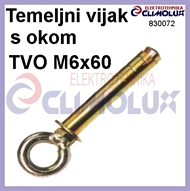 Temeljni vijak TVO M 6x60 s okom